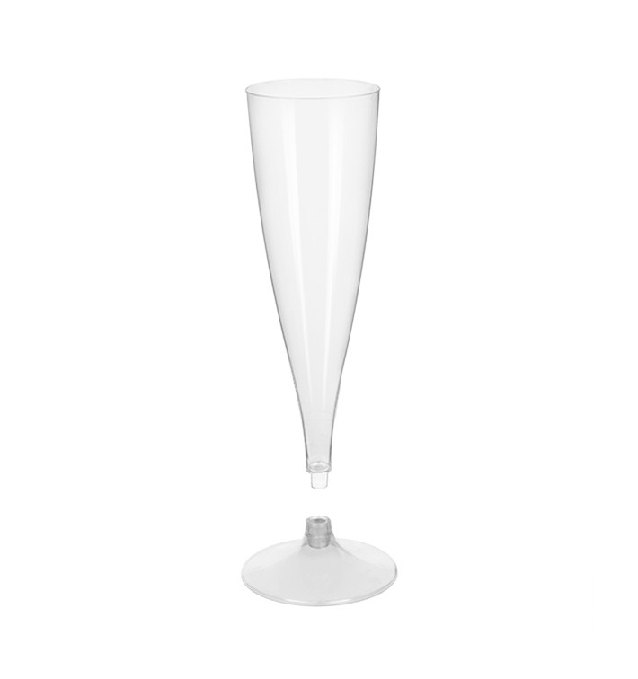 Copa de Plastico Cava con Pie Transparente 140ml (20 Uds)