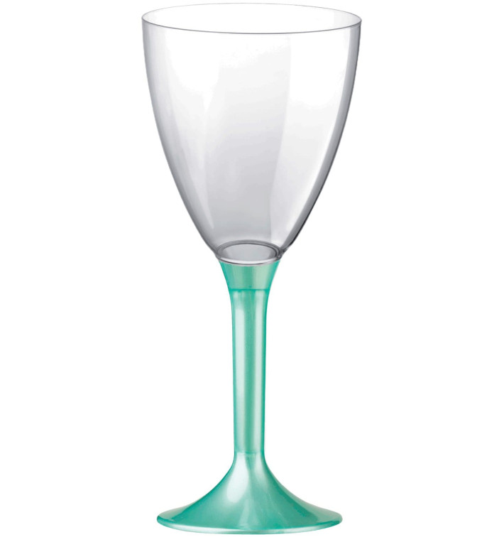 Copa de Plastico Vino con Pie Tiffany Perlado 180ml (200 Uds) Copa de Plastico Vino con Pie Tiffany Perlado 180ml (200 Uds)