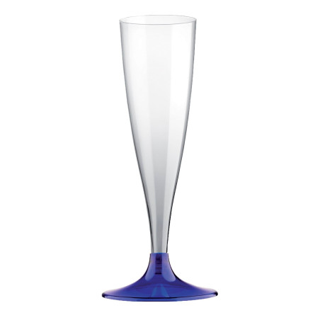 Copa Plástico Cava Pie Azul 140ml 2P (20 Uds)