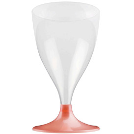 Copa de Plastico Vino con Pie Melocoton Perlado 200ml (200 Uds)