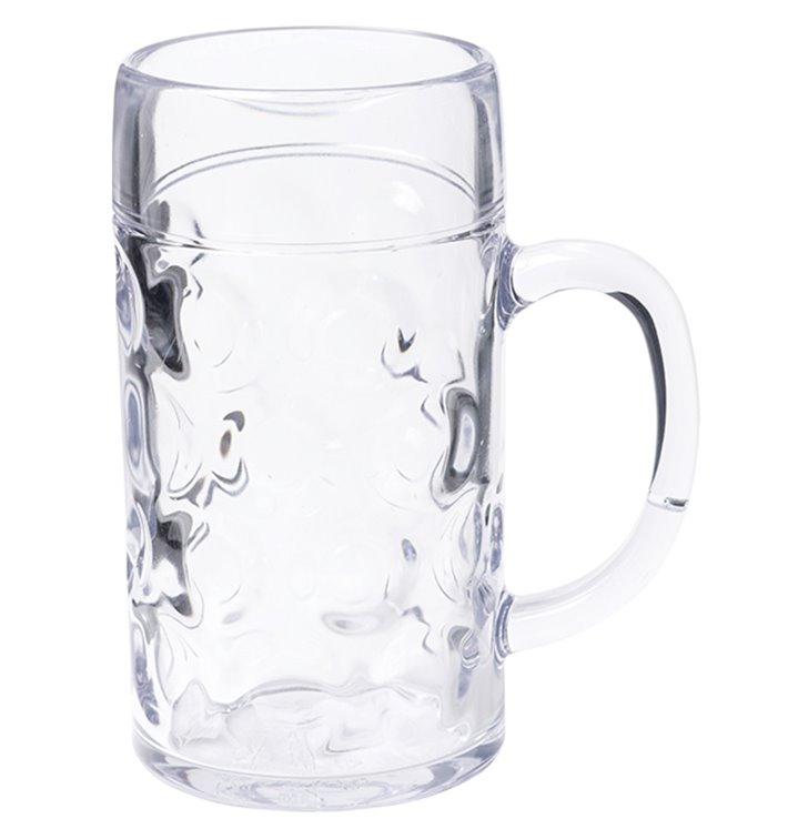 Jarra de Plastico para Cerveza Transp. Ø105mm 1000ml (1 Ud)