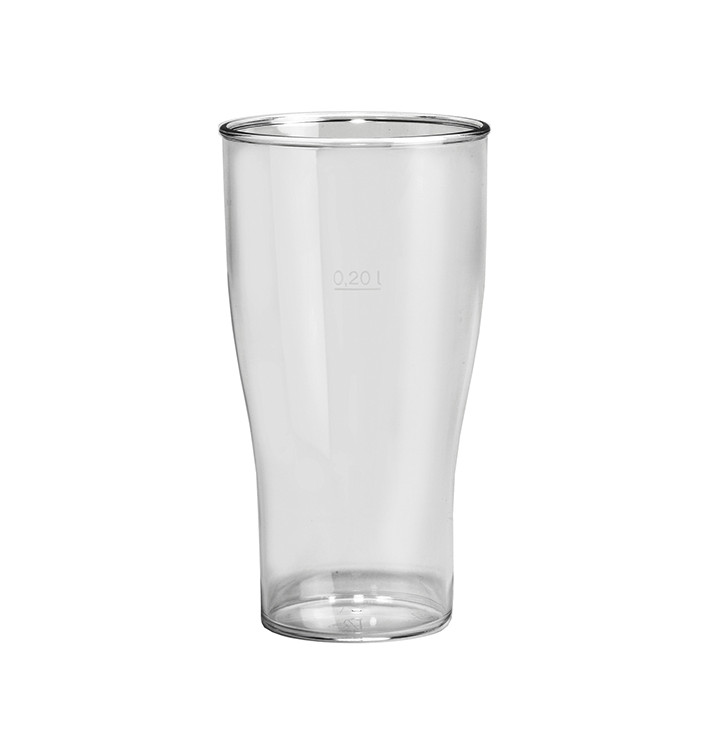 Vaso Reutilizable SAN Cerveza Transparente 350ml (5 Uds)