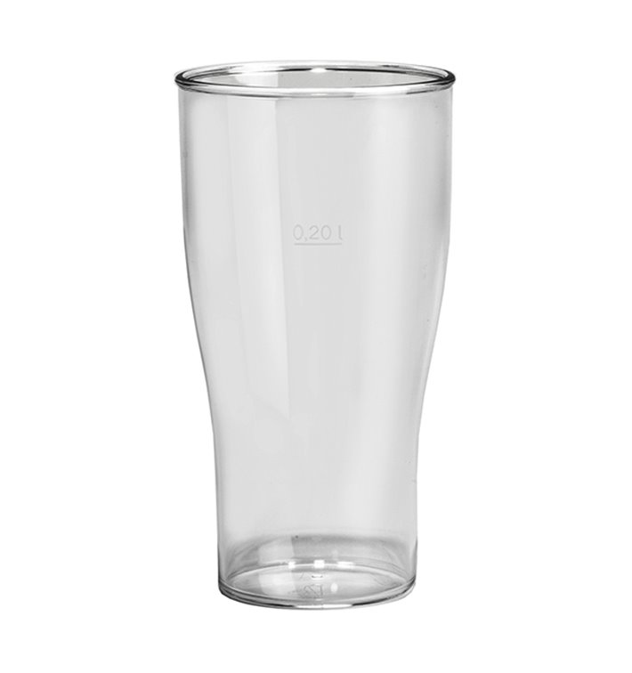 Vaso Reutilizable SAN Cerveza Transparente 350ml (100 Uds)