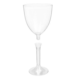 Copa de Plastico Vino con Pie Transparente 300ml (200 Uds)
