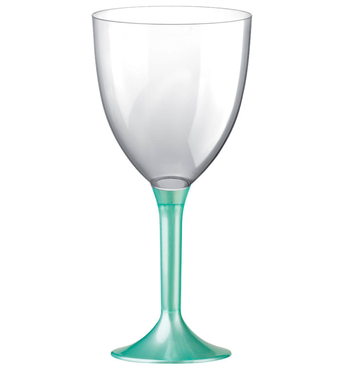 Copa de Plastico Vino con Pie Tiffany Perlado 300ml (20 Uds) Copa de Plastico Vino con Pie Tiffany Perlado 300ml (20 Uds)