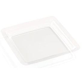 Plato Plastico Extra Rigido Transparente 22,5x22,5cm (200 Uds)