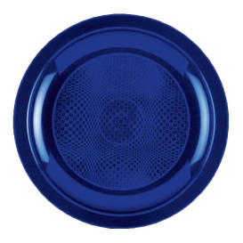 Plato de Plastico Llano Azul Round PP Ø185mm (50 Uds)