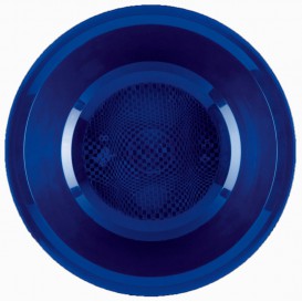 Plato de Plastico Hondo Azul Round PP Ø195mm (50 Uds)