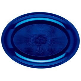 Bandeja Ovalada Azul PP 315x220mm (25 Uds)