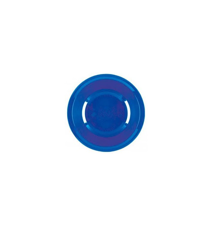 Plato de Plastico Hondo Azul Mediterraneo Round PP Ø195mm (600 Uds)