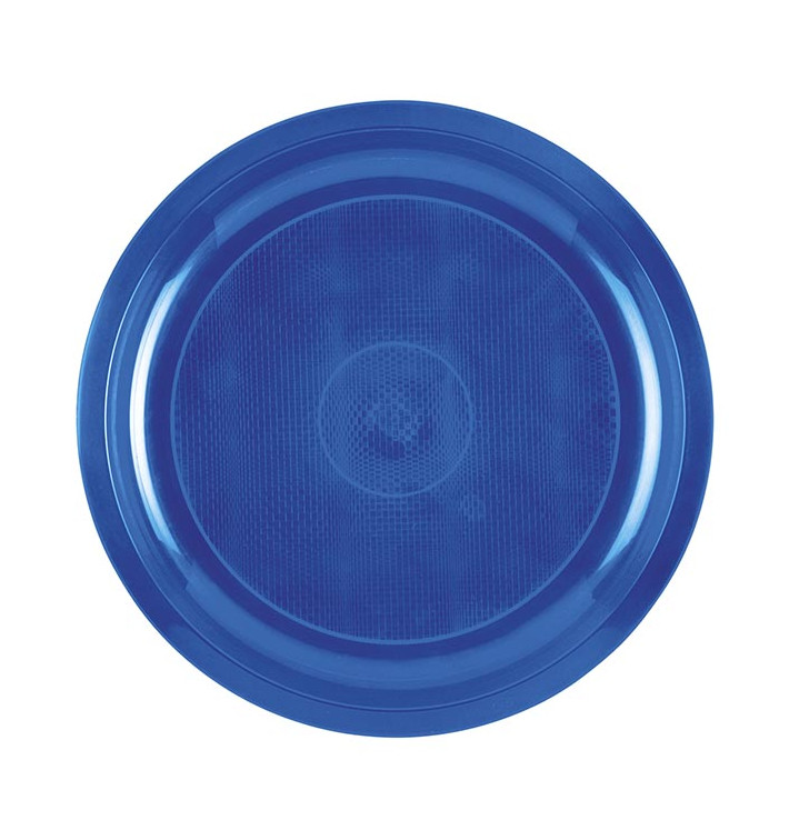 Plato de Plastico Azul Mediterraneo Round PP Ø290mm (25 Uds)