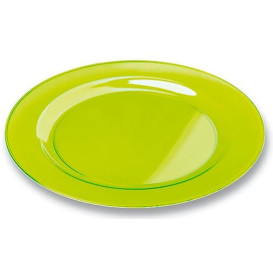 Plato Plastico Redondo Extra Rigido Verde 19cm (120 Uds)