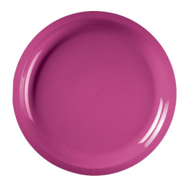 Plato de Plastico Fucsia Round PP Ø290mm (25 Uds)