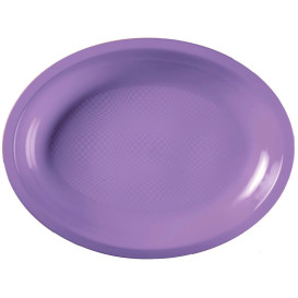 Bandeja Ovalada Lila Round PP 255x190mm (300 Uds)