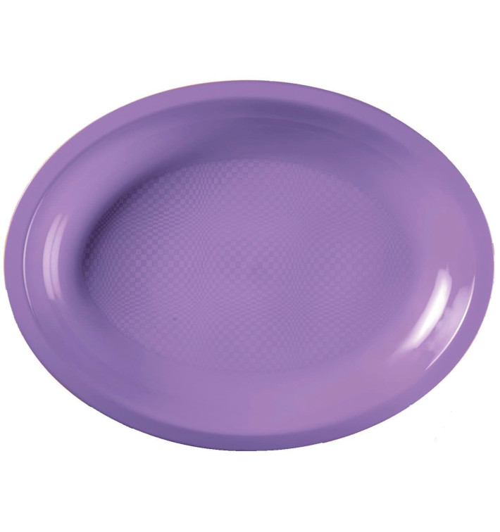 Bandeja Ovalada Lila Round PP 255x190mm (300 Uds)