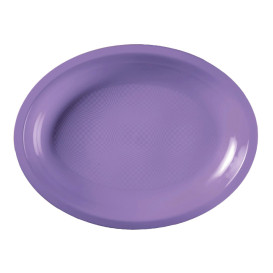 Bandeja Ovalada Lila Round PP 315x220mm (25 Uds)