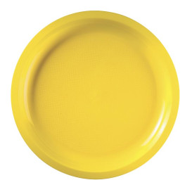 Plato de Plastico Amarillo Round PP Ø290mm (25 Uds)