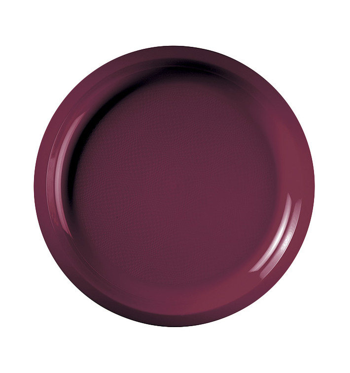 Plato de Plastico Burdeos Round PP Ø290mm (25 Uds)