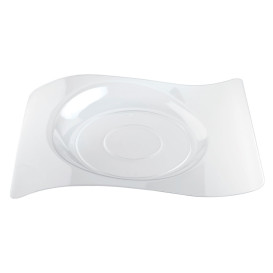 Plato de Plastico "Forma" Transparente 22x18 cm (180 Uds)