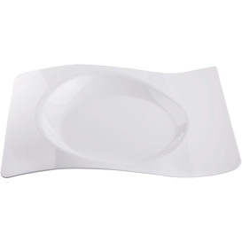 Plato de Plastico "Forma" Blanco 28x23 cm (180 Uds)