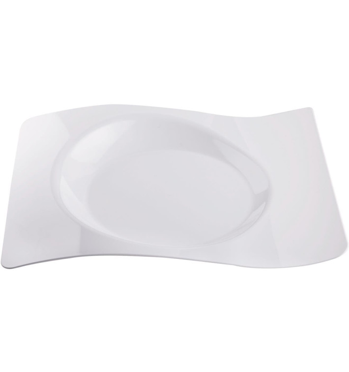 Plato de Plastico "Forma" Blanco 28x23 cm (180 Uds)