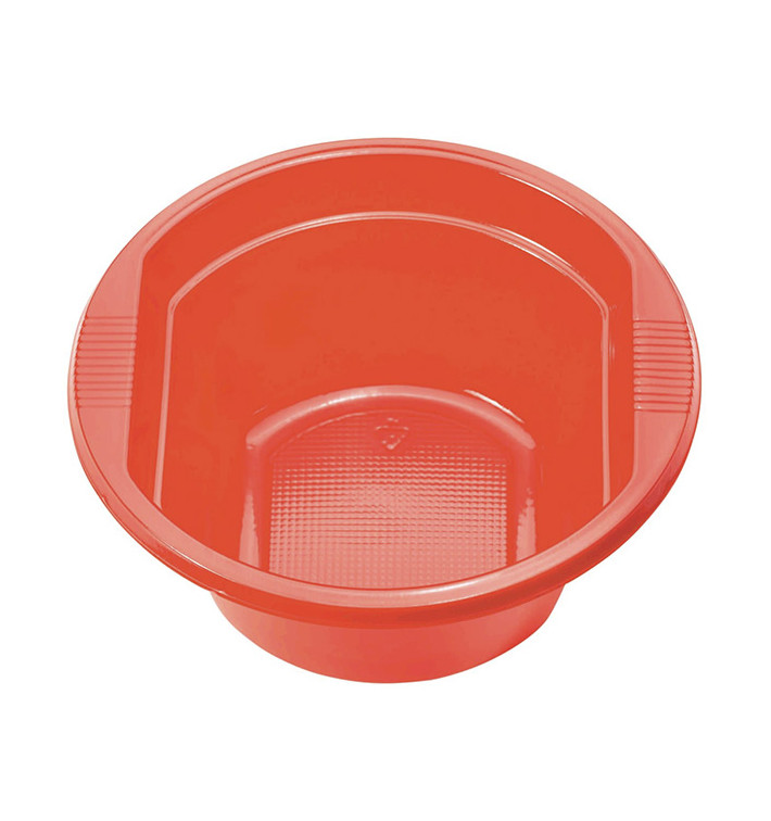 Bol de Plastico PS Rojo 250 ml Ø12cm (30 Uds)