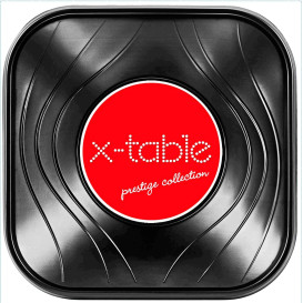 Bol de Plastico PP "X-Table" Cuadrado Negro 180x180mm (8 Uds)