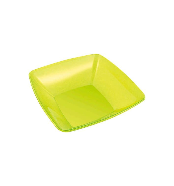 Bol de Plastico Cuadrado Verde 28x28cm (1 Uds) Bol de Plastico Cuadrado Verde 28x28cm (1 Uds)