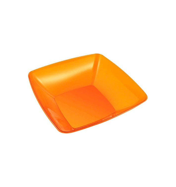 Bol de Plastico Cuadrado Naranja 28x28cm (1 Uds) Bol de Plastico Cuadrado Naranja 28x28cm (1 Uds)