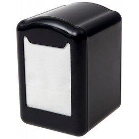 Dispensador Servilletero Plástico Negro Miniservis 17x17 (1 Ud)