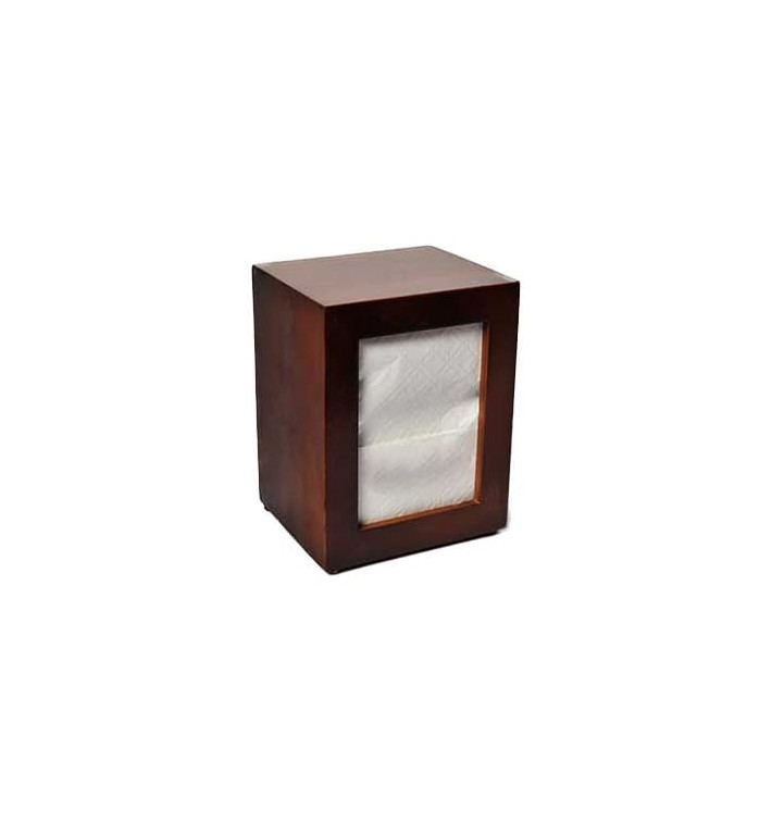 Dispensador Servilletero de Madera 17x17cm (10 Uds) Dispensador Servilletero de Madera 17x17cm (10 Uds)