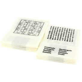 Servilletas Papel Miniservis "Pasatiempos" 17x17cm (6000 Uds)
