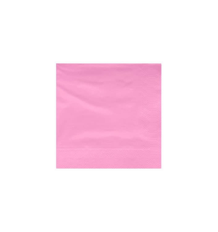 Servilleta de Papel Cenefa 40x40 Rosa (2400 Uds)