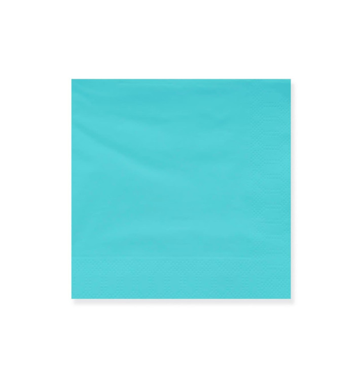 Servilleta Papel Cenefa 20x20cm Turquesa (100 Uds) Servilleta Papel Cenefa 20x20cm Turquesa (100 Uds)