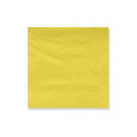 Servilleta de Papel Cenefa 25x25cm Amarillo (3600 Uds)