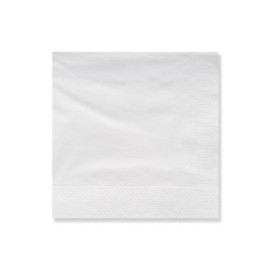 Servilleta de Papel Cenefa 25x25cm Blanca (100 Uds)