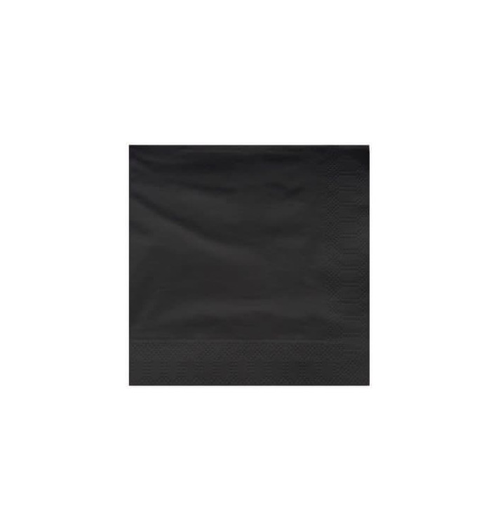 Servilleta de Papel Cenefa 25x25cm Negra (100 Uds) Servilleta de Papel Cenefa 25x25cm Negra (100 Uds)