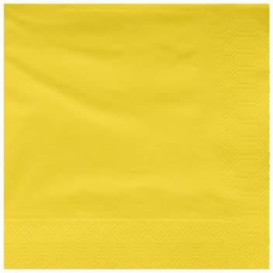 Servilleta de Papel Cenefa 25x25cm Amarillo (3600 Uds)