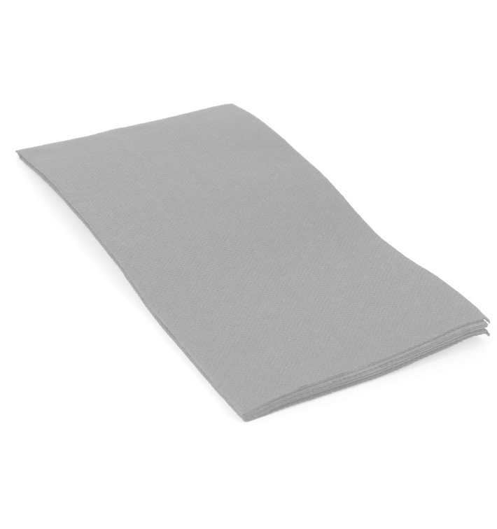 Servilleta Papel 1/8 Gris Punta-Punta 40x40cm (50 Uds)