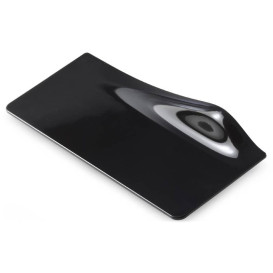 Plato Degustación Rectangular GOGO Negro 14x5.8cm (40 Uds)