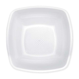 Plato de Plastico Hondo Blanco Square PP 180mm (150 Uds)