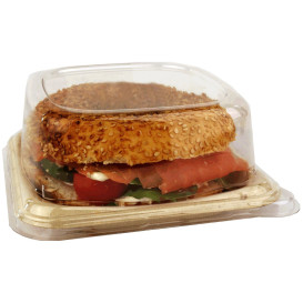 Tapa PET para Envase Caña de Azúcar 14x14cm (50 Uds)
