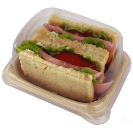 Tapa PET para Envase Caña de Azúcar 14x11cm (50 Uds)
