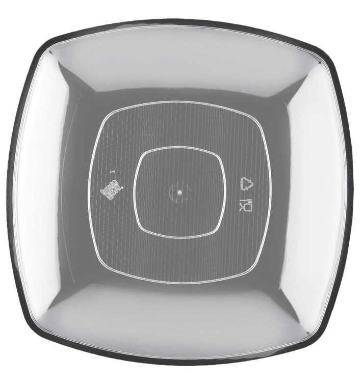 Plato de Plastico Llano Transp. Square PS 300mm (12 Uds) Plato de Plastico Llano Transp. Square PS 300mm (12 Uds)