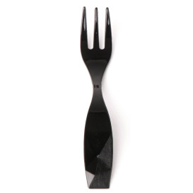 Minitenedor Degustacion "Charme" Negro 10cm (600 Uds)