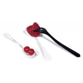 Minitenedor Degustacion Negro en Cajita 10cm (5000 Uds)