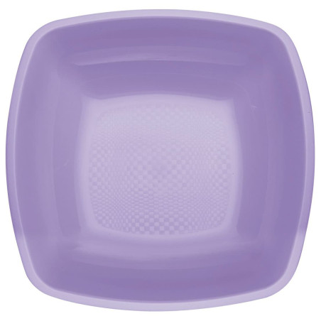 Plato Hondo Reutilizable PP Lila Square 18cm (25 Uds)