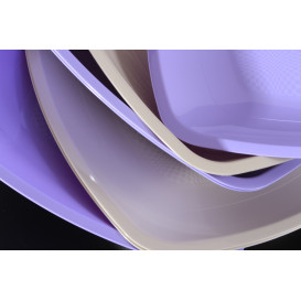 Plato de Plastico Hondo Lila Square PP 180mm (25 Uds)