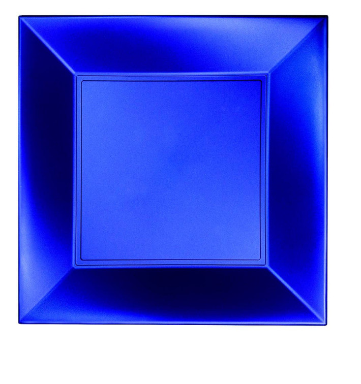 Plato de Plastico Llano Azul Nice Pearl PP 290mm (72 Uds)