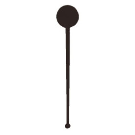 Agitador para Bebidas de Plástico Negro 175mm 